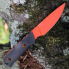 CPM-CruWear tool steel Orange Cerakote full tang fixed blade for big game