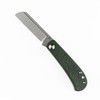 Kansept Knives Bevy Slip Joint (T2026F2) 2.9" Stonewash 154CM Sheepsfoot Plain Blade, Green Micarta Handle
