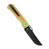 Kansept Knives Reedus (T1041A3) 3.5"Black TiCi Coated and Stonewashed 154CM Clip Point Plain Blade, Green and Orange G10 Handle