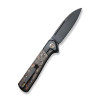 WEKNIFE Soothsayer Flipper  (WE200502) 3.48" CPM20CV Drop Point Plain Blade, Black Titanium and Copper Foil Carbon Fiber Handle