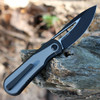 WEKNIFE  Baloo  (WE210331) 3.31" CPM 20CV Black Stonewash/Satin Drop Point Plain Blade, 6AL4V Titanium With G10 Inlayed Handle