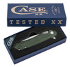 Case Kinzua Frame Lock Knife (64659) - 3.4" S35VN Stonewashed Tanto Blade, OD Green Anodized Aluminum Handle