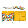 Brighten Blades Laugh Folding Knife (BB001) 2.56 in Mirror 8Cr13MoV Drop Point Blade w/ "Laugh" Blade Etching, Full-Color Prismatic Print Handle