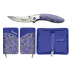 Brighten Blades Happy Folding Knife (BB002) 2.56 in Mirror 8Cr13MoV Drop Point Blade w/ "Happy" Blade Etching, Full-Color Print Handle