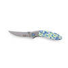 Brighten Blades Faith Folding Knife (BB003) 2.56 in Mirror 8Cr13MoV Drop Point Blade w/ "Faith" Blade Etching, Full-Color Flower Print Handle