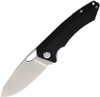 PMP Knives Spartan (PMP017) 3.25" Bohler N690 Stonewashed Clip Point Plain Blade, Black G-10 Handle