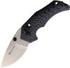 Willumsen Copenhagen Red E (RE21SGR) 2.75" Stinewashed 14C28N Drop Point Plain Blade, Black and Grey Sculpted G10 Handle