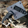 Red Horse Knife Works The Malice RH019 black G-10 handle karambit showing stonewashed D2 blade and Kydex sheath