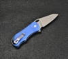 CMB Hippo Folding Knife (CMB05S) 2.99 in Stonewash D2, Blue G-10 Handle