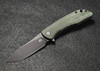 CMB Blaze Folding Knife (CMP06G) 3.22 in Blackwash D2, Green Micarta Handle