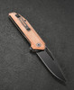 CMB Lurker Folding Knife (CMB10A) 3.38 in Black D2, Coyote Brown Micarta Handle