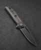 CMB Lurker Folding Knife (CMB10W) 3.38 in Black D2, Black Micarta Handle