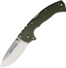 Cold Steel 4 Max Scout (CS62RQODSW) - 4" AUS-10A Stonewash Drop Point Blade, Olive Drab Grive-Ex Handle w/ Tri-Ad lock