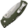 Cold Steel 4 Max Scout (CS62RQODSW) - 4" AUS-10A Stonewash Drop Point Blade, Olive Drab Grive-Ex Handle w/ Tri-Ad lock