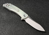 CMB Blaze Folding Knife (CMP06J) 3.22 in Sandblast+Satin D2, Jade G-10 Handle