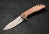 CMB Blaze Folding Knife (CMP06B) 3.22 in Sandblast D2, Coyote Brown Micarta Handle