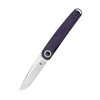 Kizer Squidward (V3604C1) 2.75" 154CM Satin Drop Point Plain Blade, Purple G-10 Handle