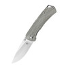 Kizer T1 (V3490C1) 3.25" 154CM Stonewash Drop Point Plain Blade, Green Canvas Micarta Handle