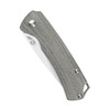 Kizer T1 (V3490C1) 3.25" 154CM Stonewash Drop Point Plain Blade, Green Canvas Micarta Handle