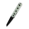 Kizer Converse (V3595C1) 3" 154CM Black Reverse Tanto Plain Blade, Jade G-10 Handle