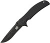 Skif Knives Urbanite (425SEB) 4" Black Stonewash 9Cr18MoV Drop Point Blade, Black G10 Hsndle w/Gray Stainless Handle