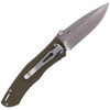 Skif Knives Swing (IS-002OG) 3.5" Stonewash 8Cr12MoV Drop Point Plain Blade, Olive Drab G-10 Handle