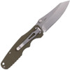 Skif Knives Cutter (IS-004OG) 3.5" Stonewash 8Cr12MoV Drop Point Plain Blade, Olive Drab G-10 Handle
