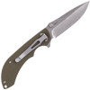 Skif Knives Spyke (IS-0011OG) 3.5" Stonewash 8Cr12MoV Drop Point Plain Blade, Olive Drab G-10 Handle