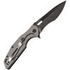 Skif Knives Defender(423SEB) 3.75 Balck Stonewash 9Cr18MoV Drop Point Blade,Black G10 Handle w/ Gray Stainless Handle
