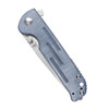 Kizer Justice (V4543N3) 3.75" Bohler N690 Satin Drop Point Plain Blade, Blue Demim Micarta Handle