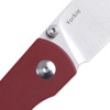 Kizer Yorkie (KI3525S1) 2.5" Bohler M390 Satin Drop Point Plain Blade, Red Micarta Handle