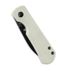 Kizer Yorkie (KI3525S2) 2.5" Bohler M390 Black Drop Point Plain Blade, White G-10 Handle