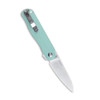 Kizer Lätt Vind Mini (V3567N4) 3" Bohler N690 Satin Spear Point Plain Blade, Tiffany Blue and White G-10 Handle