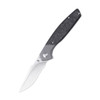 Kizer Grazioso (KI4572A1) 3.35" CPM-20CV Satin Drop Point Plain Blade, Gray Titanium Handle with a Black Carbon Fiber Inlay
