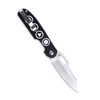Kizer Cormorant (KI4562A3) 3.23" CPM-S35VN Satin Clip Point Plain Blade, Black and White G-10 Handle