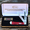 Case XX Trapper CAT-107RPB American Wildlife Tribute - Tru-Sharp Surgical Stainless Steel, Red Bone Handle (6254 SS)