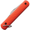 Colonial Knife Company Auto Rescue Knife (COLM724) 3" 1095 Satin Plain Clip Point Blade, Orange Poly Handle With Bail Loop