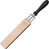 Herold Solingen Razor Strop with Clamping Fixture, Overall Length 13 3/8", Black Wood Handle