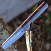 Arcform Slimfoot Folding (45145) - 3.5" Bohler M390 Satin Sheepsfoot Blade, Titanium Framelock with Red Fat Carbon Front Face