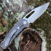 Medford Knife & Tool On Belay Framel Lock Knife (MD0384TQ36A1) - 4.125in CPM S45VN Tumbled Drop Point Blade, Bronze Titanium Handle