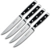 Felix First Class Steak Knife Set (FEL814604) 5 in X50CrMoV15 Blade, Black Plastic Handle