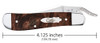 Case Russlock 64068- Tru-Sharp Stainless Steel Clip Blade, Smooth Brown Maple Wood Handle (71953L SS)