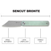 Sencut Bronte Flipper Knife (SA08C) 3.38" Gray Stonewashed 9Cr18MoV Reverse Tanto Plain Blade, Natural G-10 Handle