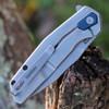 Kershaw Lucid Flipper (2036) 3.2 in 8Cr13MoV Stonewashed Clip Point Plain Blade, GFN Front Stainless Steel Back Handle