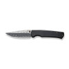 We Knife Evoke (WE21046-DS1) 3.48" Hakkapella Damasteel Clip Point Plain Blade, Black Titanium Handle
