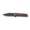 Civivi Cachet Flipper (C20041C-1) 3.48" Black Stonewashed 14C28N Clip Point Blade, Black Steel Handle With Red And Black G10 Inlay