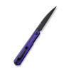 Civivi Clavi Front Flipper (C21019-2) 3.06" Black Stonewashed Nitro-V Wharncliffe Plain Blade, Purple G10 Handle