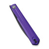 Civivi Clavi Front Flipper (C21019-2) 3.06" Black Stonewashed Nitro-V Wharncliffe Plain Blade, Purple G10 Handle