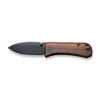 We Knife Banter Thumb Stud Knife (2004K) 2.9" Black Stonewashed CPM-S35VN Plain Drop Point Blade, Cuibourita Wood Handle