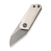Civivi Ki-V Slip Joint (C2108C) 1.55" Silver Bead Blasted 9Cr18MoV Plain Reverse Tanto Blade, Ivory G10 Handle